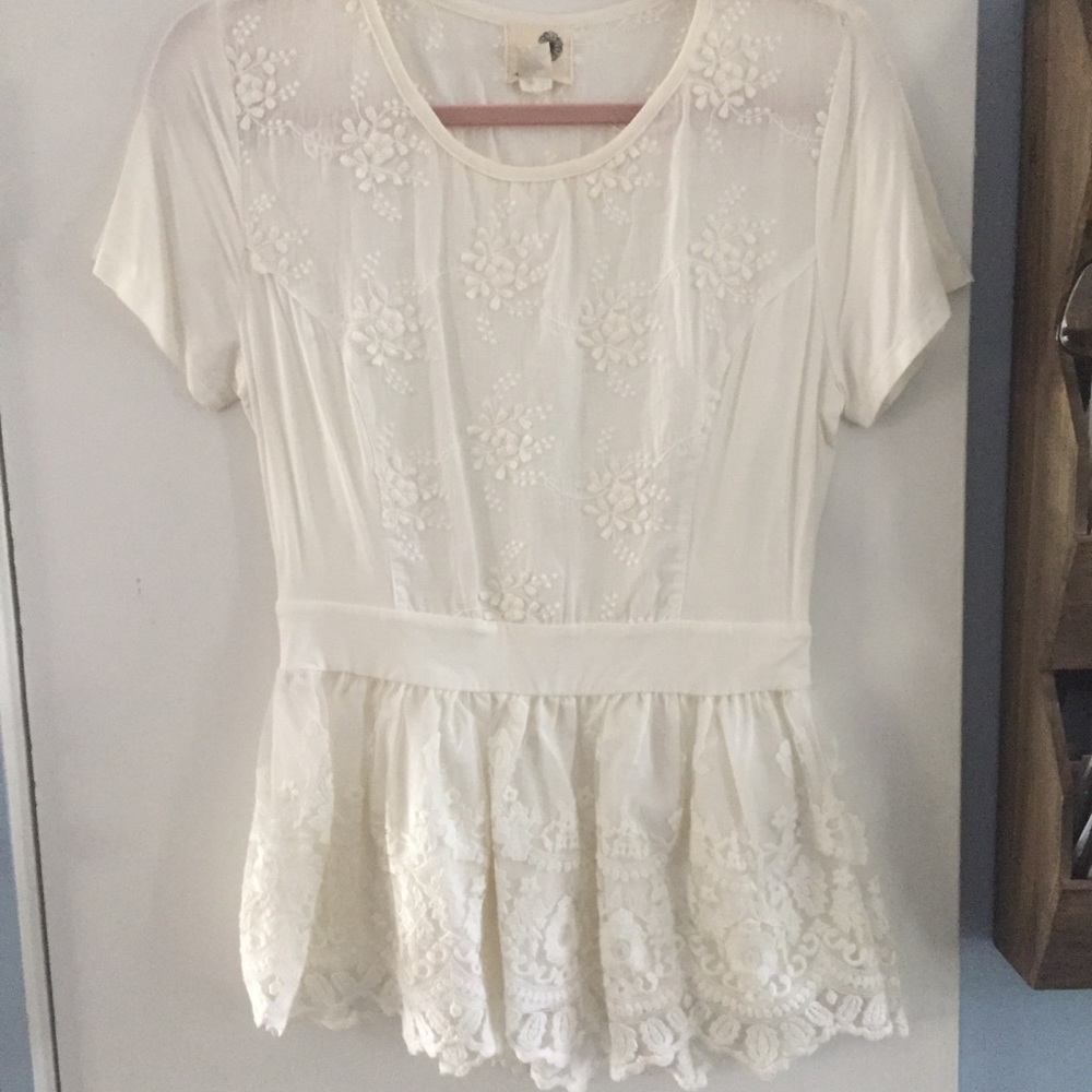 Peplum lace top